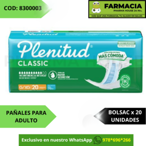 PLENITUD PAÑAL CLASSIC VERDE GRANDE 7751493010627 PLENITUD PAÑAL CLASSIC VERDE - -GRANDE / EXTRA GRANDE- - x20 *7751493010627*